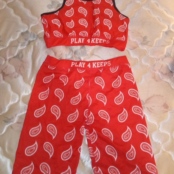 Red Bandana Biker Short 